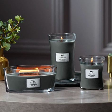 Woodwick Candle, Wood Wick Candles, Wooden Wick, Soothing Sounds, Luxury Candles, Black Peppercorn, Fragrance Notes, Tea Light Candle, Candle Jars