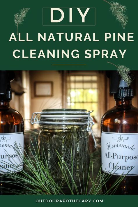 The Outdoor Apothecary Homemade All Purpose Cleaner, Diy Cleaning Spray, Amber Spray Bottle, Vinegar Cleaner, Pine Oil, Pine Essential Oil, Diy Cleaning Products Recipes, Vinegar Uses, Cleaner Recipes