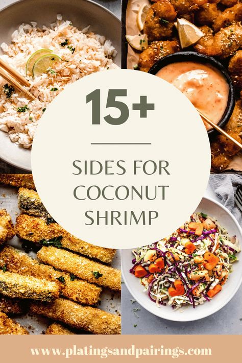 Coconut shrimp is a delicious appetizer or main dish that pairs well with a variety of sides. Here are 15+ delicious side dishes to serve with coconut shrimp. Coconut Shrimp Bowl Recipe, Sides With Coconut Shrimp, Coconut Shrimp Meal Ideas, What Goes With Coconut Shrimp, Sides For Coconut Shrimp Dinners, Side Dishes For Coconut Shrimp, Coconut Shrimp Dinner Sides, Homemade Coconut Shrimp, Coconut Shrimp Sides