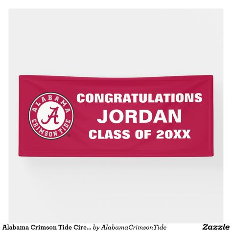 Alabama Crimson Tide Circle Banner College Graduation Party Ideas, Alabama Crimson Tide Logo, Tide Logo, Gameday Fashion, Tiffanys Party Ideas, Birthday Party Ideas Decoration, Cheerleading Photos, Southeastern Conference, College Graduation Party