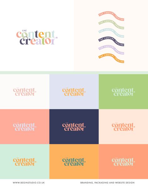 Fun Colour Palette Branding, Typography Color Palette, Colourful Branding Design, Playful Color Palette Branding, Fun Branding Color Palette, Playful Branding Design, Art Studio Branding, Trending Branding, Fun Branding Design