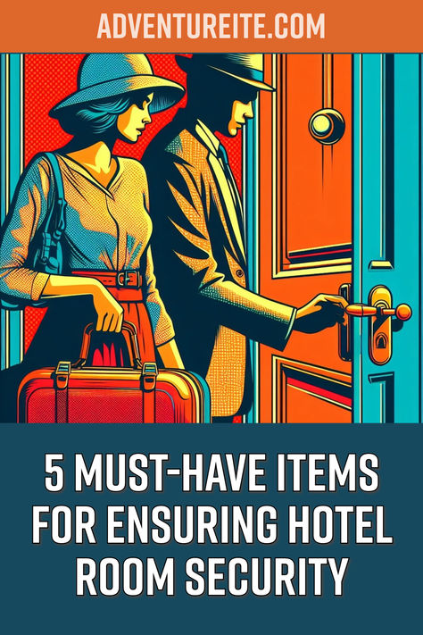 A couple checking into a hotel room Hotel Security Hacks, Hotel Room Safety Tips, Hotel Security, Hotel Safety, Travel Security, Travel Safety, Easy Travel, Essential Items, Travel Board