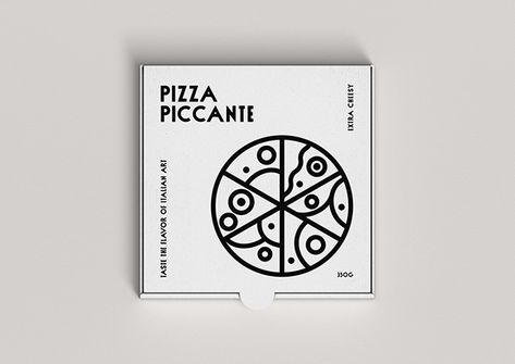 Italian Pizza Piccante Packaging Design Pizza Packaging Design, Italian Logo, Pizza Packaging, Pizza Branding, Identity Branding, Italian Pizza, Branding Graphic Design, Italian Art, Design Typography