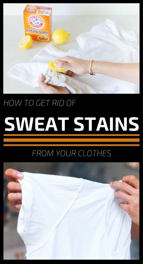 How To Get Rid Of Sweat Stains From Your Clothes - 101CleaningTips.net Get Rid Of Sweat Stains, Remove Sweat Stains, Clean Baking Pans, Cleaning Painted Walls, Pit Stains, Stain On Clothes, Glass Cooktop, Deep Cleaning Tips, Sweat Stains