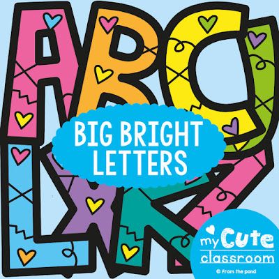 Printable Bulletin Board Letters | From the Pond Letters For Bulletin Boards, English Bulletin Boards, Printable Bulletin Board Letters, Classroom Organizer, Printable Bulletin Board, Classy Fonts, Library Bulletin Boards, Classroom Makeover, From The Pond