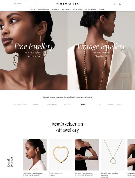 Jewellery Landing Page Design, Jewellery Website Design Inspiration, Jewellery Banner Design, Jewellery Website Design, Ecommerce Landing Page Design, Beauty Website Design, Ecommerce Landing Page, Jewelry Website Design, Gift Guide Design