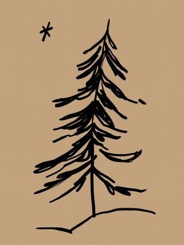 Jacob Green Winter Firs, Branch Drawing, Botanical Line Drawing, Simple Tree, Screen Painting, Pen Art Drawings, Charcoal Sketch, Art Print Display, Sketches Simple