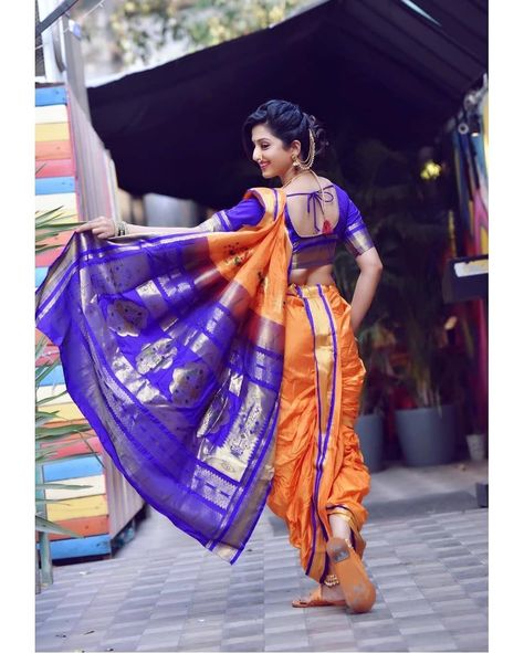 Image may contain: 1 person Maharashtrian Saree, Kashta Saree, Marathi Bride, Indian Wedding Bride, Nauvari Saree, Draw Hair, Bridal Photography Poses, Indian Wedding Couple Photography, Indian Bride Outfits