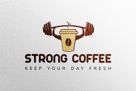 Coffee Gym, Modern Brand Identity, Coffee Shop Logo Design, Expert Logo, Branding Typography, Coffee Shop Logo, House Keeping, Gym Logo, Ecommerce Logo