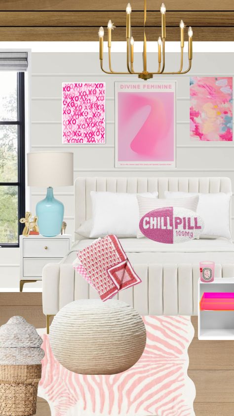 Preppy Girls Bedroom, Tcu Dorm, Preppy Bedroom Ideas, Bedroom Wall Ideas, Bedroom Preppy, Background Preppy, Bathroom 2023, Girls Bedroom Wall Art, Interior Redesign