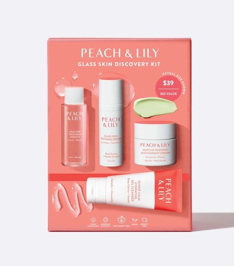 Glass Skin Discovery Kit Glass Skin Routine, Matcha Pudding, Acne Routine, Peach Lily, Skin Essence, Peach And Lily, Gel Cleanser, Skin Routine, Skin Serum