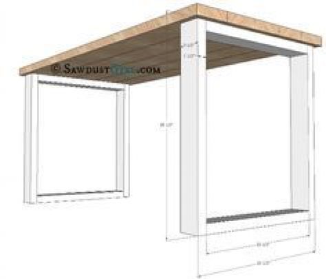 I'm building this for a laundry folding table. My clothes hampers will roll underneath & leave space to finally fold & put away...YEAH!   Desk plans and tutorial from @Sawdust Girl.i would leave out the x to save effort #outdoorwood Desk Legs Ideas, Wood Desk Plans, Inexpensive Desk, Diy Wood Desk, Diy Office Desk, Diy Desk Plans, Reclaimed Wood Desk, Wood Table Diy, Desk Plans