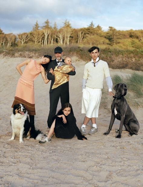 Emma Leth, Tal R and family in Dazed Magazine Autumn/Winter 2017 photographed by Brett Lloy in Tisvilde, Denmark. Emma Leth, Dazed Magazine, Unique Models, Digital Imaging, East London, Set Design, Denmark, Autumn Winter, Make Up