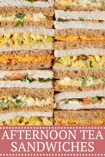 Tea Sandwich Ideas, Afternoon Tea Sandwiches, Party Sandwiches Recipes, Tea Party Sandwiches Recipes, Afternoon Tea At Home, Tea Sandwich, Tea Party Sandwiches, Tea Sandwiches Recipes, English Tea Party