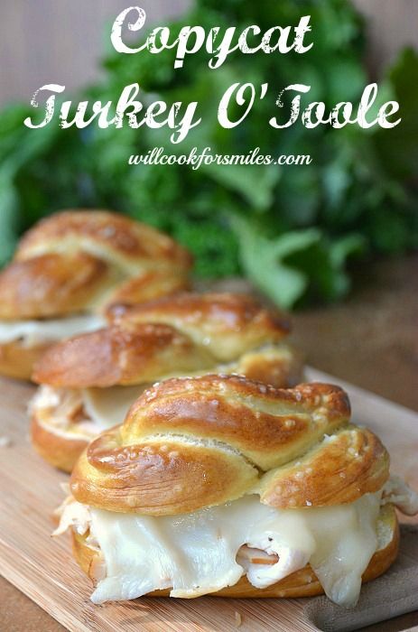 Copycat Turkey O'Toole, #turkey #sandwich #pretzel @willcook4smiles willcookforsmiles.com Pretzel Roll, Hot Turkey Sandwiches, Homemade Pretzel, Homemade Pretzels, Turkey Sandwich, Homemade Soft Pretzels, Oven Roasted Turkey, Fast Food Items, Deli Turkey