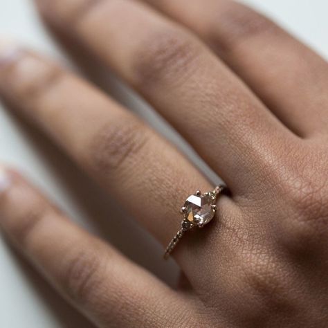 Unique Engagement Rings Non Traditional, Engagement Rings Non Traditional, Catbird Nyc, Champagne Diamonds Engagement, Nontraditional Engagement Rings, Classic Diamond Ring, Champagne Diamond Rings, Nyc Engagement, Most Popular Engagement Rings