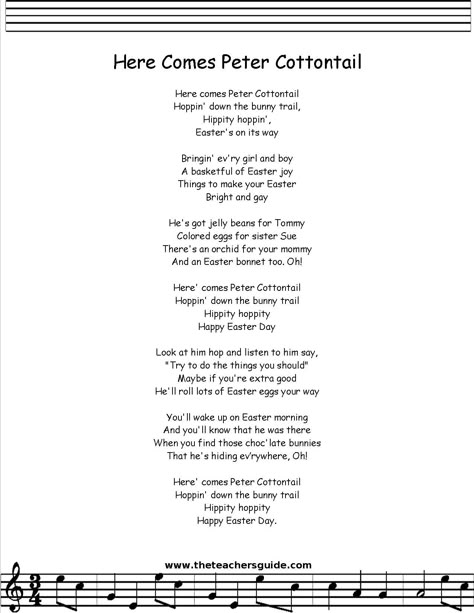 Peter Cottontail lyrics printout Baby Lullaby Lyrics, Lullaby Lyrics, Nursery Rhymes Lyrics, Lullaby Songs, Easter Songs, Children Songs, Childrens Poems, Kindergarten Songs, Classroom Songs