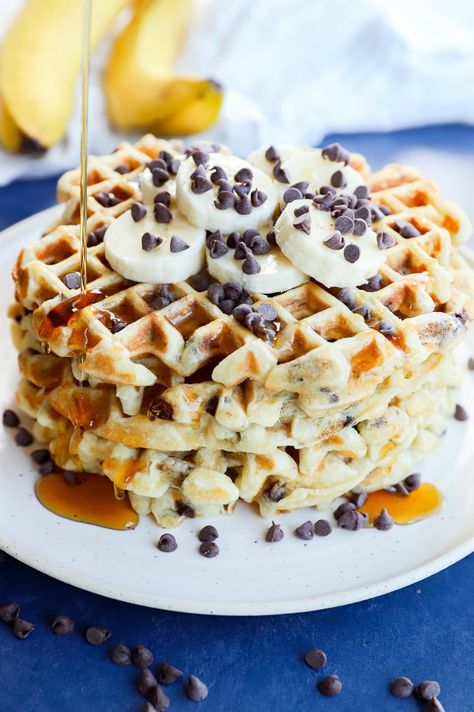 All Personal Feeds Banana Waffle Recipe, Chocolate Chip Waffles, Nutella Muffins, Banana Waffles, Waffle Ingredients, Waffles Recipe, Chocolate Waffles, Seasonal Cooking, Recipe Cake