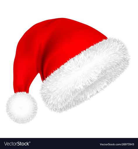 Santa Hat Illustration, Christmas Cap Png, Cap Png, Christmas Cap, Santa Cap, Hat Vector, Portrait Background, Santa Claus Hat, Winter Cap