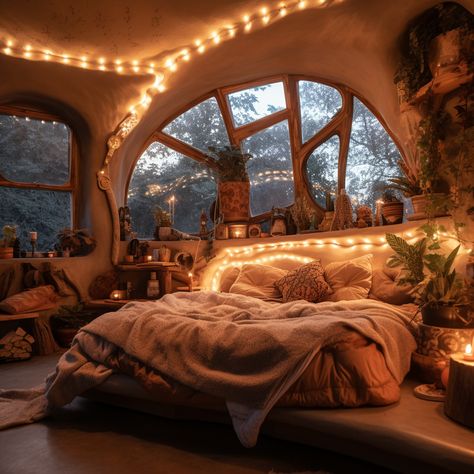 Created with Midjourney #bedroom #cobcore #cozybedroomideas Cob House Bedroom, Underground Bedroom, Cob Home, Cave Bedroom, Fantasy Concept, Cob House, Home On The Range, House Bedroom, Natural Building