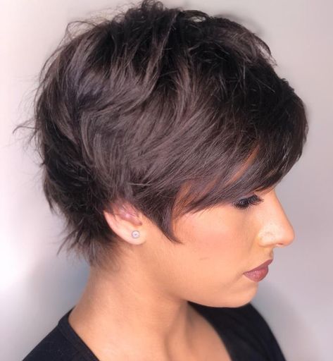 Swoopy Bangs, Pictures Of Short Haircuts, Choppy Pixie, Short Textured Hair, Bangs Ideas, Choppy Pixie Cut, Short Choppy Haircuts, Choppy Haircuts, Short Spiky Hairstyles