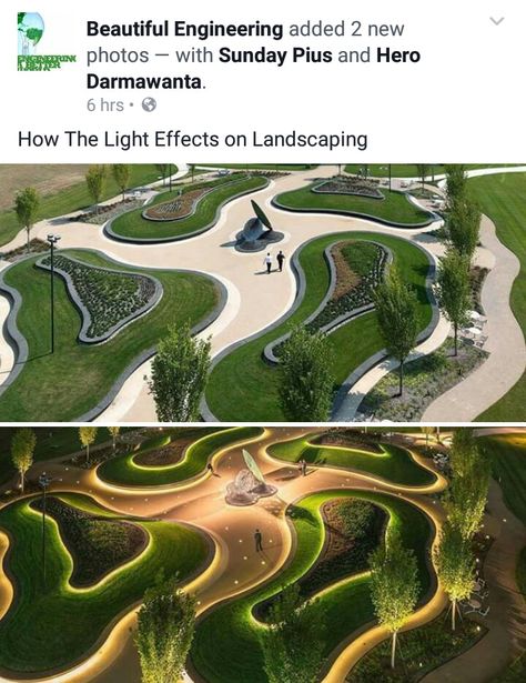 Beautiful Land Scape Architecture, Small Park Design, Organic Landscape Design, Public Garden Design, Public Garden Architecture, Futuristic Garden, Landscape Plane, Park Concept, Landscape Architecture Diagram