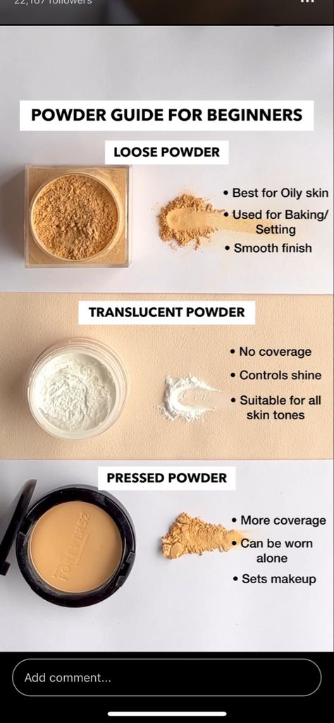 Applying Setting Powder, Translucent Powder Vs Setting Powder, How To Apply Loose Powder, Lite Makeup, Mua Tips, Koleksi Makeup, Loose Powder Makeup, Face Highlighter, Makeup Order