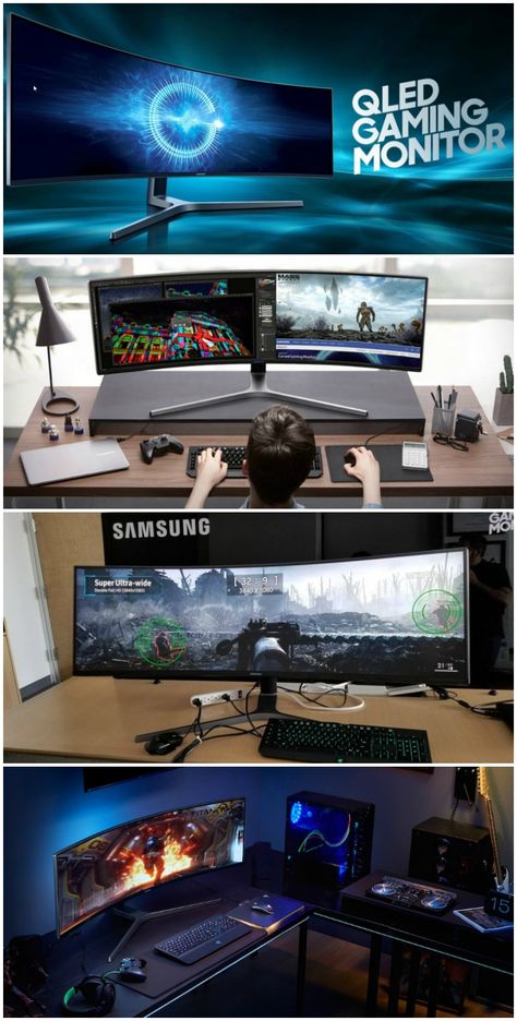 The ultra-wide 49-inch screen with its innovative 32:9 aspect ratio means you always get to see game scenes in their entirety, exactly as their developers intended. #affiliate Trading Workstation, Samsung Monitor, Simple Computer Desk, Real Robots, Gadgets Gifts, Computer Gaming Room, Computer Desk Setup, Video Game Rooms, Gaming Monitor