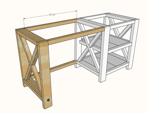 Rustic Computer Desk, Diy Wood Desk, Diy Desk Plans, Diy Computer Desk, Rustic Furniture Diy, Wood Table Diy, Diy Furniture Decor, Rustic Desk, Desk Plans