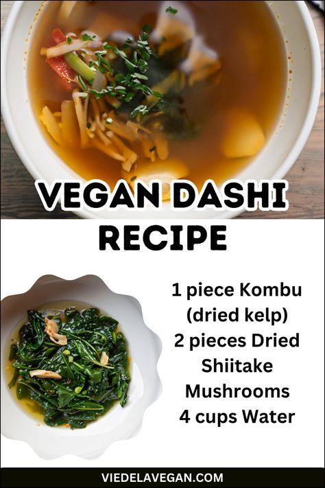 Vegan Dashi Recipe Dashi Broth Recipe, Kombu Recipes, Vegan Japanese Recipes, Vegan Dashi, Kombu Seaweed, Japanese Flavors, Dashi Recipe, Vegan Japanese, Korean Cooking