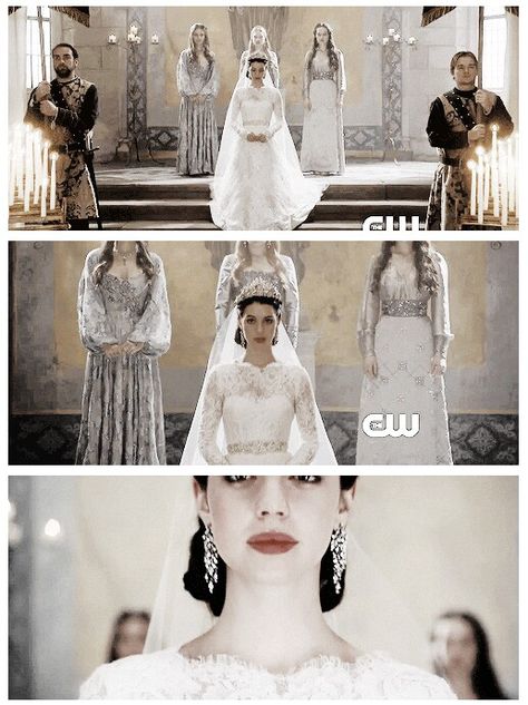 Mary's Wedding Day #reign #weddinggown #braidesmaidgowns Reign Catherine, Reign Serie, Reign Tv Show, Marie Stuart, Reign Mary, Reign Fashion, Devious Maids, Reign Dresses, Hemlock Grove