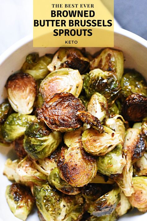 Brussels Sprouts Roasted, Crispy Brussel Sprouts, Spicy Cauliflower, Roasted Brussels Sprouts, Browned Butter, Sprout Recipes, Clean Food Crush, Brussels Sprouts Recipe, Thanksgiving Dishes