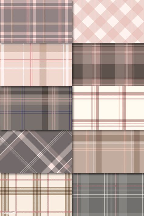 Brown plaid seamless patterned background vector set | premium image by rawpixel.com / Kappy Kappy Clothing Fabric Patterns, Pleats Pattern, Patterned Background, Paper Background Design, Free Fabric Samples, Fabric Swatch, Brown Plaid, Plaid Fabric, Pattern Fabric