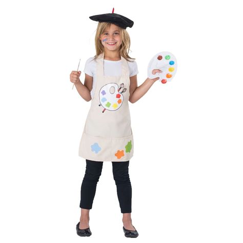 Artist Costume For Kids, Artist Costume, White Pallet, Artist Hat, Costume For Kids, Kids Dress Up, Artists For Kids, Toddler Costumes, Presents For Kids