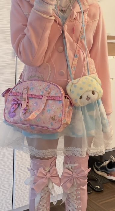 Kiki And Lala Outfit, Mezzo Piano Aesthetic, Kawaii Kei Fashion, Mezzo Piano Outfit, Mezzo Piano Clothes, Sanrio Core Outfits, Kawaii Core Outfit, Jojifuku Outfit, Pastel Kawaii Outfits