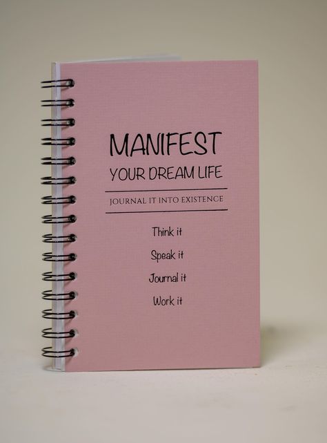 Manifestation Journal Cover Page, Manifestation Journal Cover, Manifestation Gifts, Manifest Good Grades, Pink Manifestation, Beautiful Manifestation, Positivity Manifestation, Journal Manifestation, Gratitude Jar