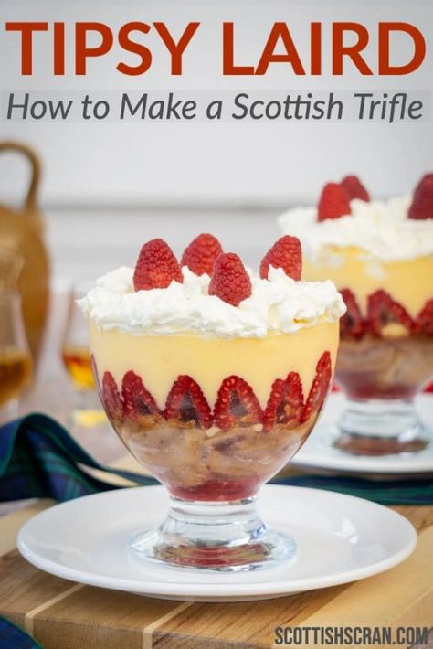 British Thanksgiving Recipes, Forfar Bridie Recipe 12 Tomatoes, English Christmas Trifle, Tipsy Laird, Scottish Trifle, Scottish Cakes, Scottish Scran, Scottish Oat Cakes, Scottish Desserts