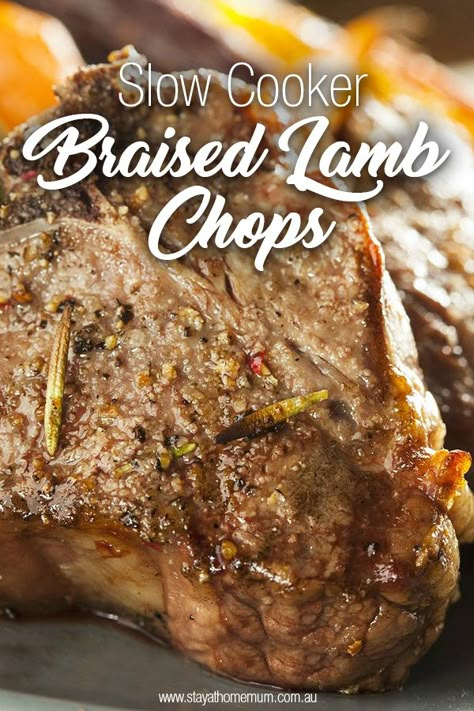 Slow Cooker Lamb Steaks, Slow Cooker Lamb Loin Chops, Lamb Chops In Slow Cooker, Slow Cook Lamb Chops, Lamb Chops Slow Cooker Recipes, Crock Pot Lamb Chops, Lamb Chop Slow Cooker Recipes, Lamb Chops In Crockpot, Lamb Loin Chop Recipes Slow Cooker