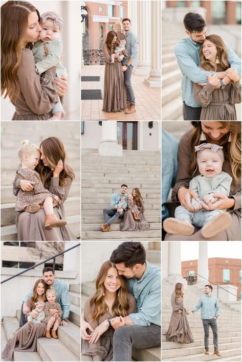 Downtown Greenville, SC Family session with neutral colored outfits #greenvillescphotographer #greenvillescweddingphotographer #greenvillescweddingphotography #greenvillescwedding #downtowngreenvillewedding #southcarolinaphotographer #scweddingphotographer #southeastphotographer #southcarolinaweddingphotographer #southcarolinaweddingphotography City Family Photoshoot Picture Ideas, Family Pictures City Photo Ideas, Neighborhood Family Photoshoot, Family Photos Downtown Picture Ideas, City Family Pictures, Family Photo Shoot Downtown, Family Pictures City, Downtown Family Of 3 Photoshoot, Downtown Family Photos