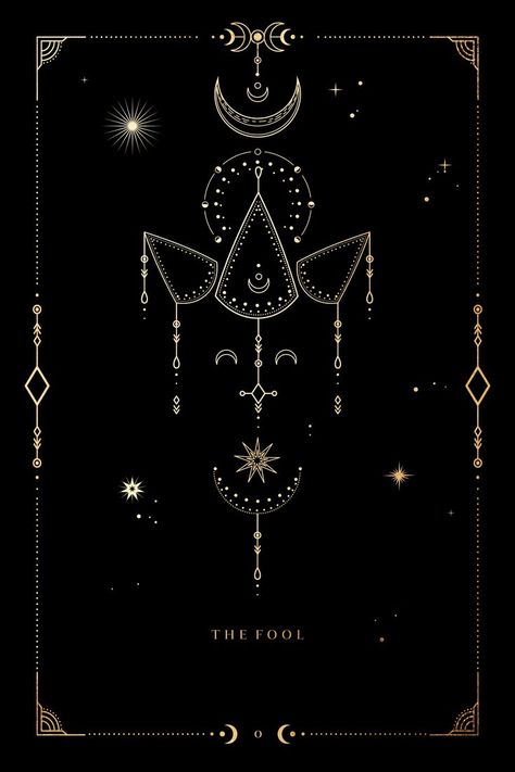 Tarot Card Poster, Witchy Wall Decor, The Fool Tarot, Sun And Moon Print, Celestial Decor, Witchy Art, The Moon Tarot, Paper Light, Witch Decor