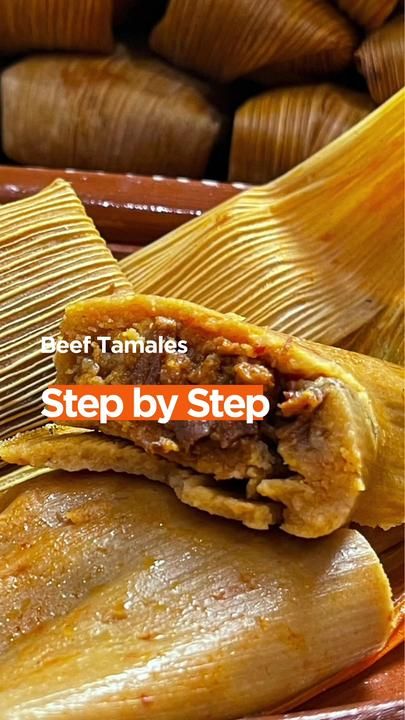 Salty Cocina Tamales, Ground Beef Tamales Recipe, Mexican Food For A Crowd, Salty Cocina Recipes, Beef Tamales Recipe, Easy Tamales Recipe, Ground Beef Ideas, Tamale Recipes, Salty Cocina