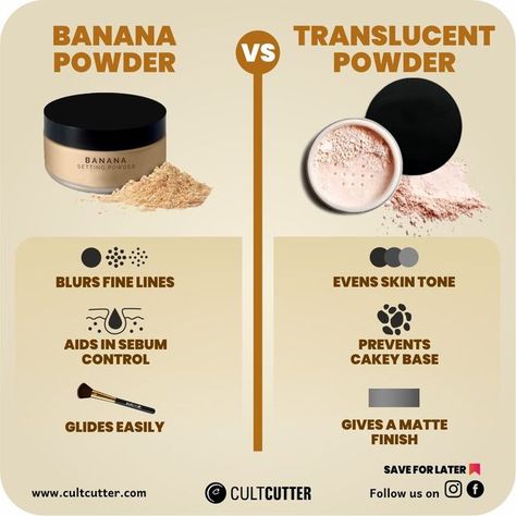 Banana Powder Makeup, Banana Setting Powder, Setting Powders, Makeup Workshop, Banana Powder, Simple Makeup Tips, Makeup For Black Skin, Best Makeup Tips, Makeup Artist Tips