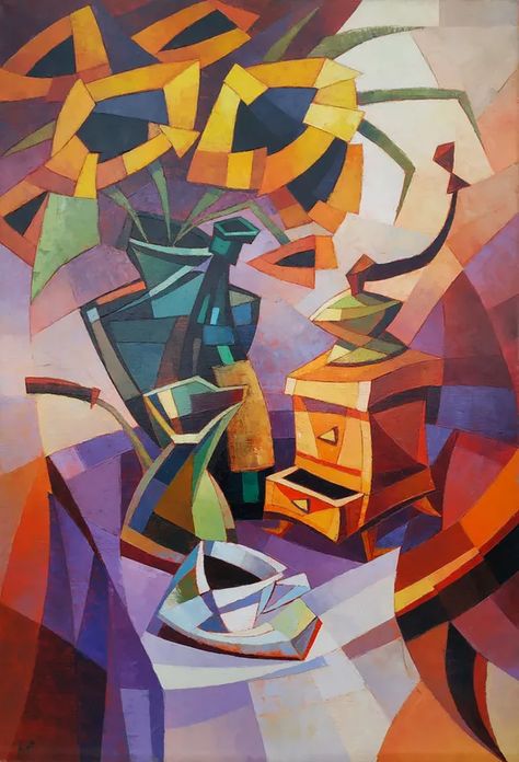 Narek Qochunc - Drawings for Sale | Artfinder Cubism Aesthetic, Still Life Cubism, Cubism Still Life, Modern Still Life Painting, Abstract Still Life Painting, Modern Cubism, Cubism Painting, Picasso Cubism, Abstract Still Life