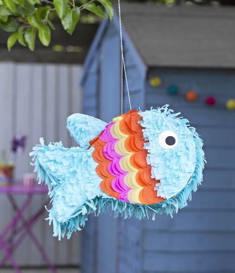 Funky Flying Fish Pinata Fish Pinata, Pinata Diy, Unicorn Pinata, Fishing Birthday Party, Piñata Ideas, Diy Pinata, Swim Party, Fiesta Theme Party, Origami Fish