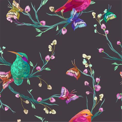 Rosalind Wheeler Golsby Peel & Stick Floral Wallpaper | Wayfair Bathroom Wallpaper Dark, Birds And Butterflies, Wallpaper Panel, Floral Tiles, Peel And Stick Vinyl, Peel Stick Wallpaper, Bathroom Wallpaper, Accent Wallpaper, Prepasted Wallpaper