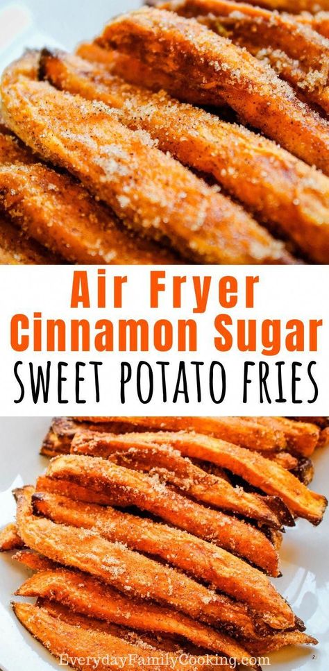 Dessert Fries, Cinnamon Sugar Desserts, Air Fryer Sweet Potato Fries, Tiramisu Trifle, Air Fryer Easy, Sweet Potato Dessert, Air Fryer French Fries, Sweet Potato Recipes Fries, The Best Air Fryer