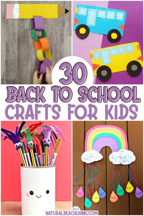 School Crafts For Kids, Back To School Crafts For Kids, School Countdown, Diwali Crafts, School Kids Crafts, Kids Work, Inexpensive Crafts, Back To School Art, Back To School Crafts