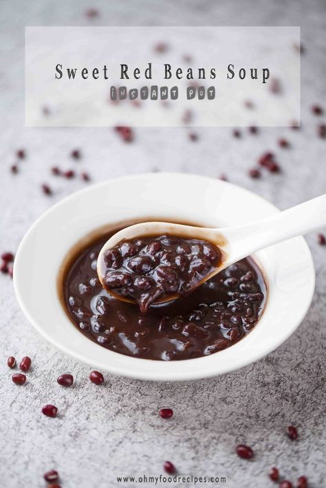 Azuki Bean Recipes, Red Bean Dessert, Lentil Potato, Lentil Potato Soup, Chinese Deserts, Red Beans Recipe, Healthy Recipes Easy Dinner, Red Bean Soup, Chinese Soups