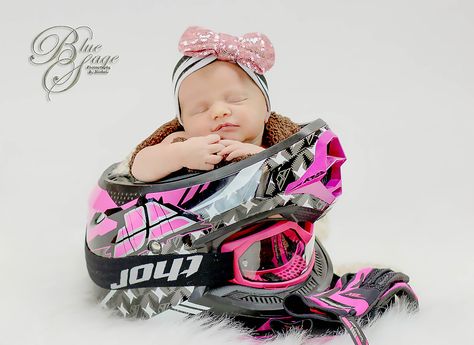 Motocross Baby, Bike Outfit, Racing Baby, Motorcycle Baby, Baby Bike, Newborn Pics, Bike Photography, Newborn Shoot