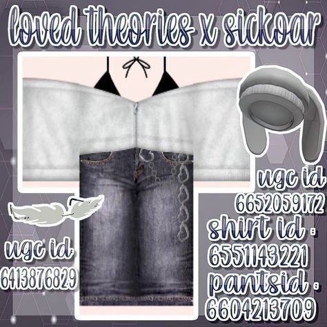 Roblox Sets, Bloxburg Clothes, Bloxburg Outfits, Grunge Pants, Moda Grunge, Matching Hats, Bloxburg Codes, Bloxburg Decals Codes, Roblox T Shirts